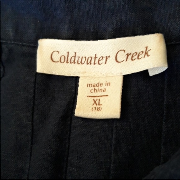 Coldwater Creek womens button 3/4 linen tunic - Picture 6 of 6